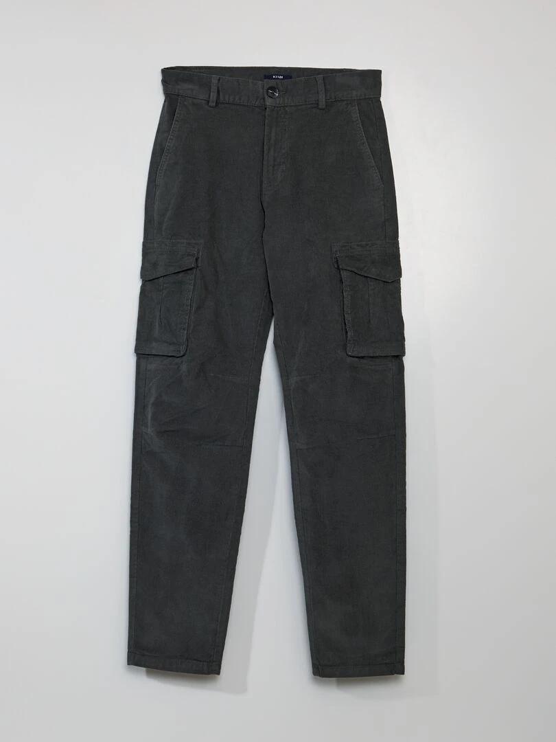 Pantalon en velours côtelé Kaki