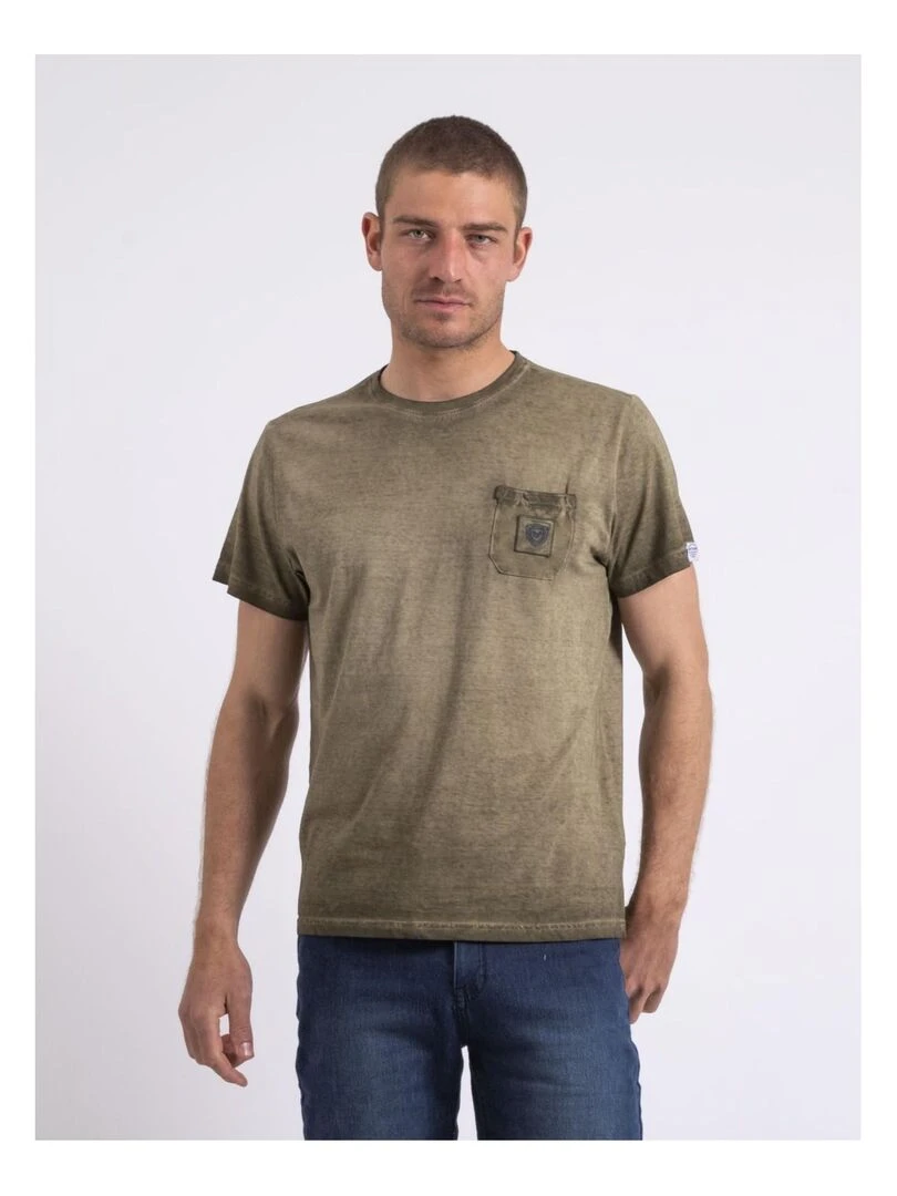 T shirt col rond NIRAVELO Kaki