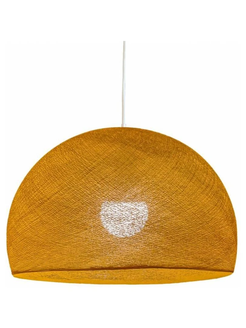 Abat jour coupole camel 67 avec suspension Jaune moutarde