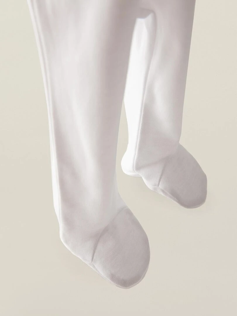 Lot de 4 Pantalons à Pieds Bébé 'Extra Comfy'  ESSENTIALS LINE   Blanc