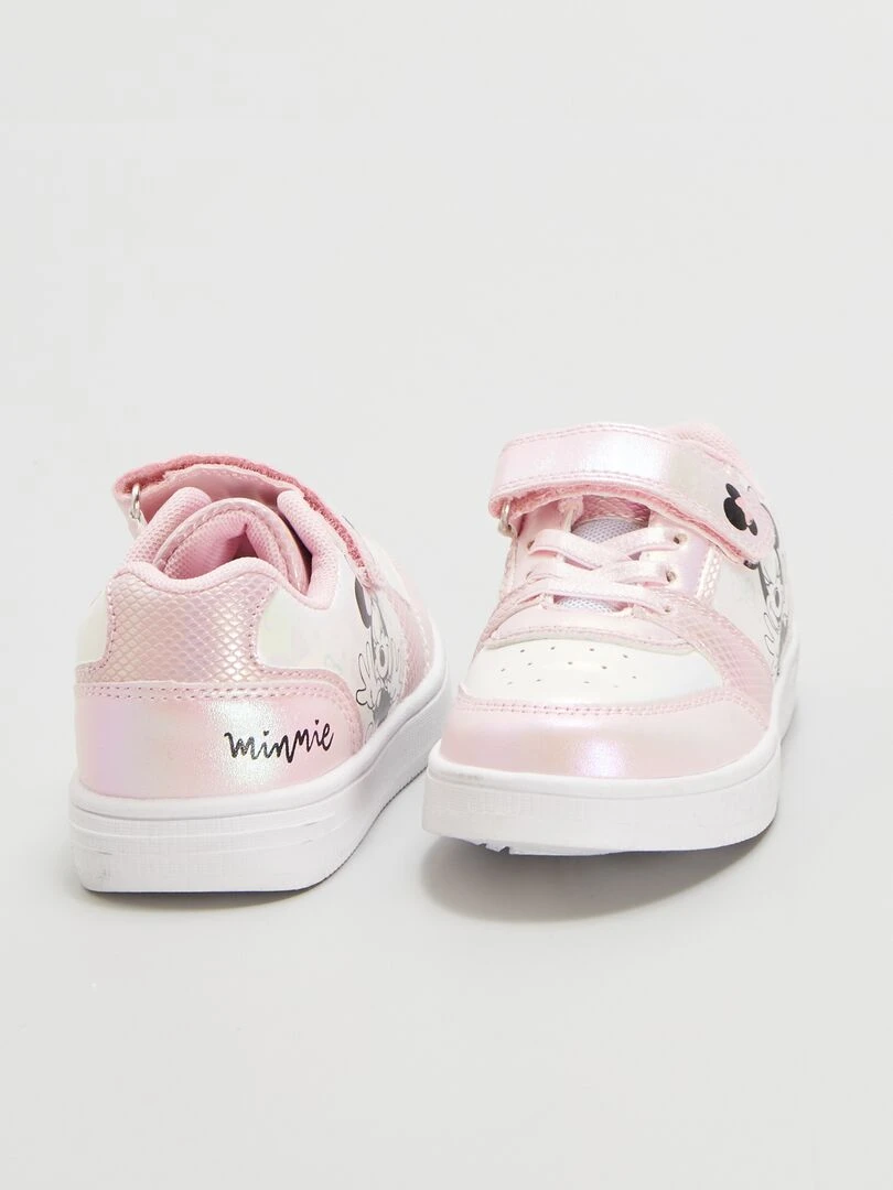 Baskets à scratch 'Minnie'   Rose/blanc