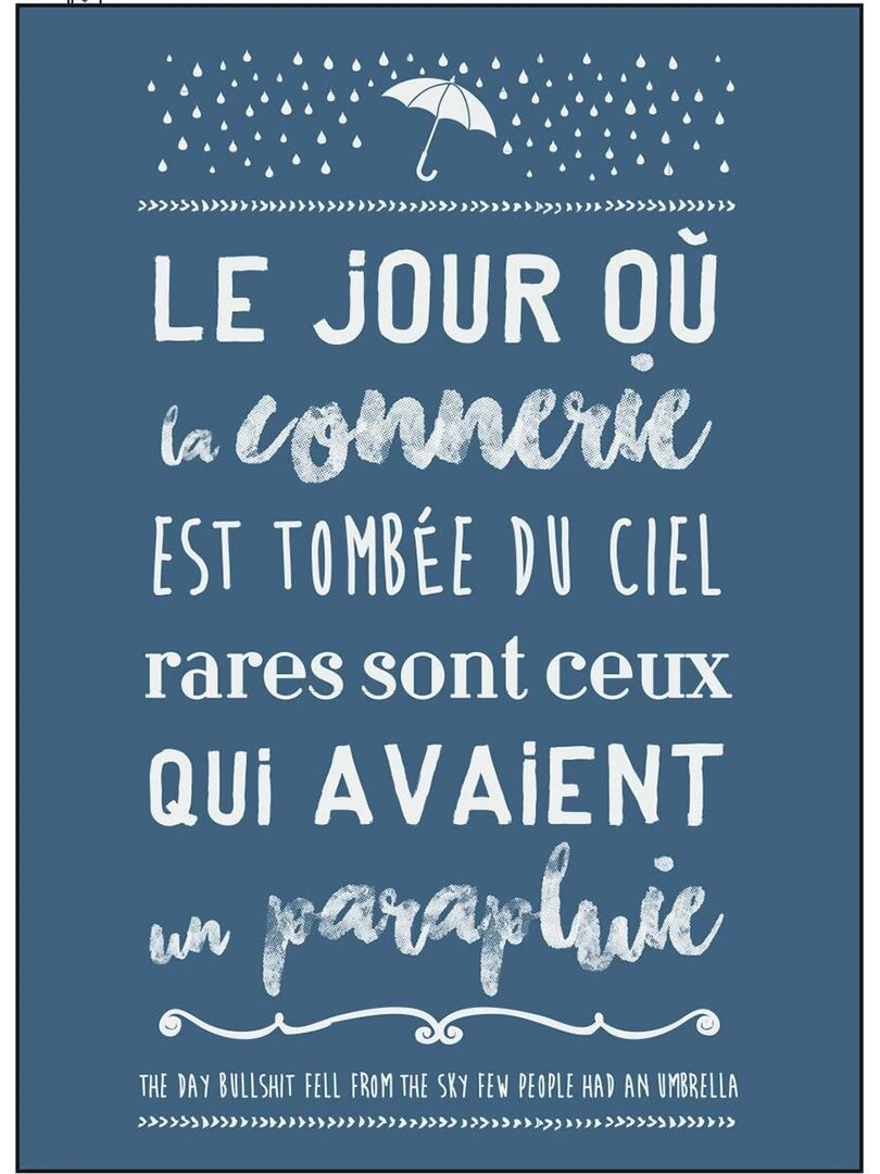 Set avec tablier manique et torchon Bleu