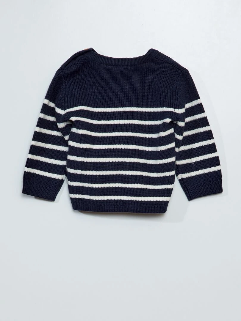 Pull en point mousse   Marine