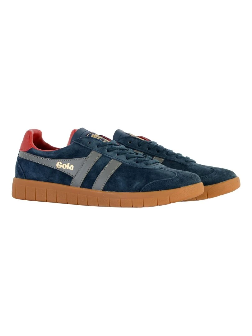 Basket Cuir Gola Hurricane Suede   Bleu