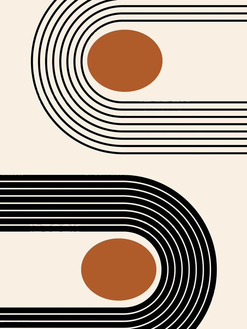 Tapis SEVENTIES Orange Blanc Orange