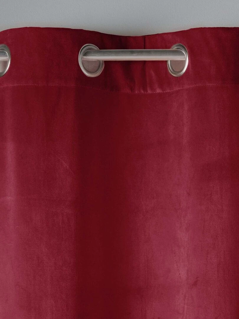 Rideau tamisant en velours ras   Bordeaux