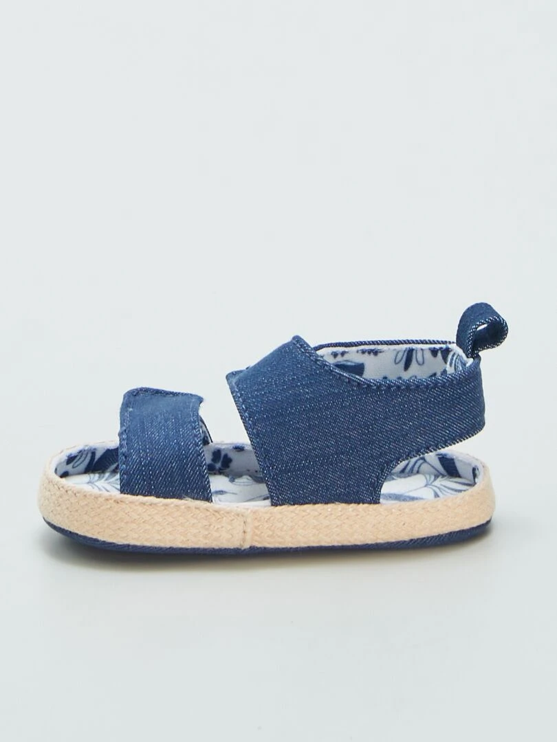 Sandales façon denim   Bleu