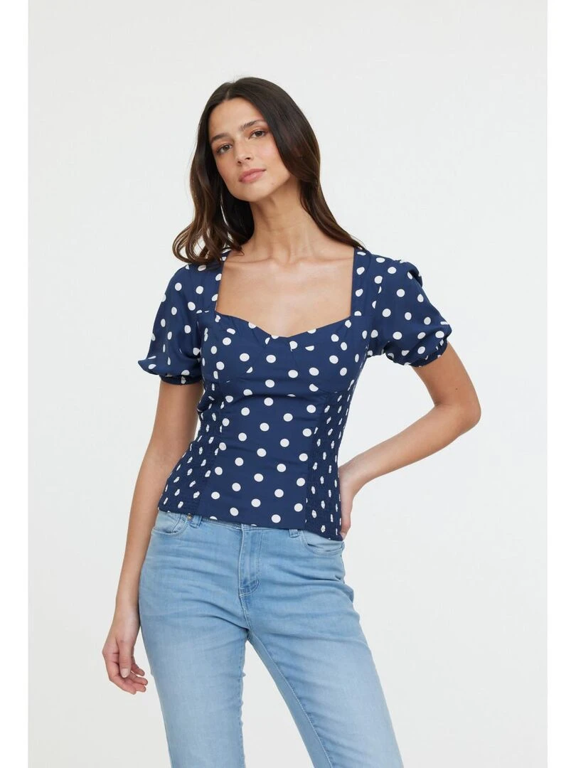 Lee Cooper T Shirt manches courtes viscose slim MORANE M Bleu marine