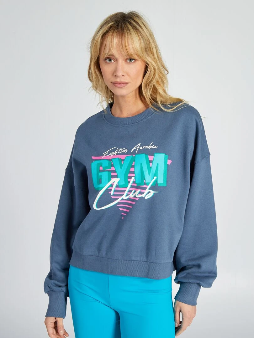 Sweat en molleton   Bleu