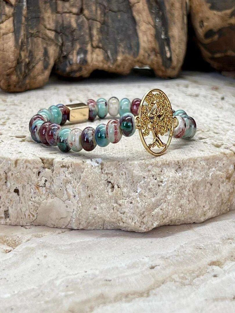 Bracelet Zen en céramique   Bleu