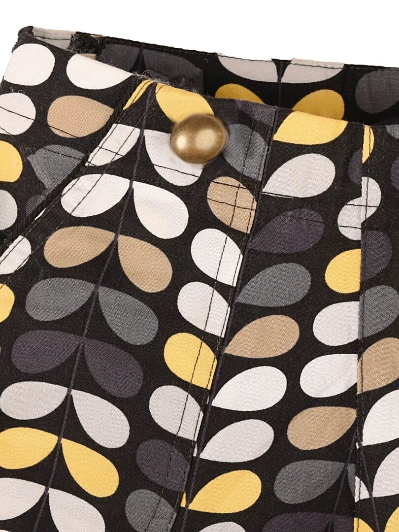 Short intersaison motifs MALICE 'LA FAUTE A VOLTAIRE' Blanc Jaune Bleu