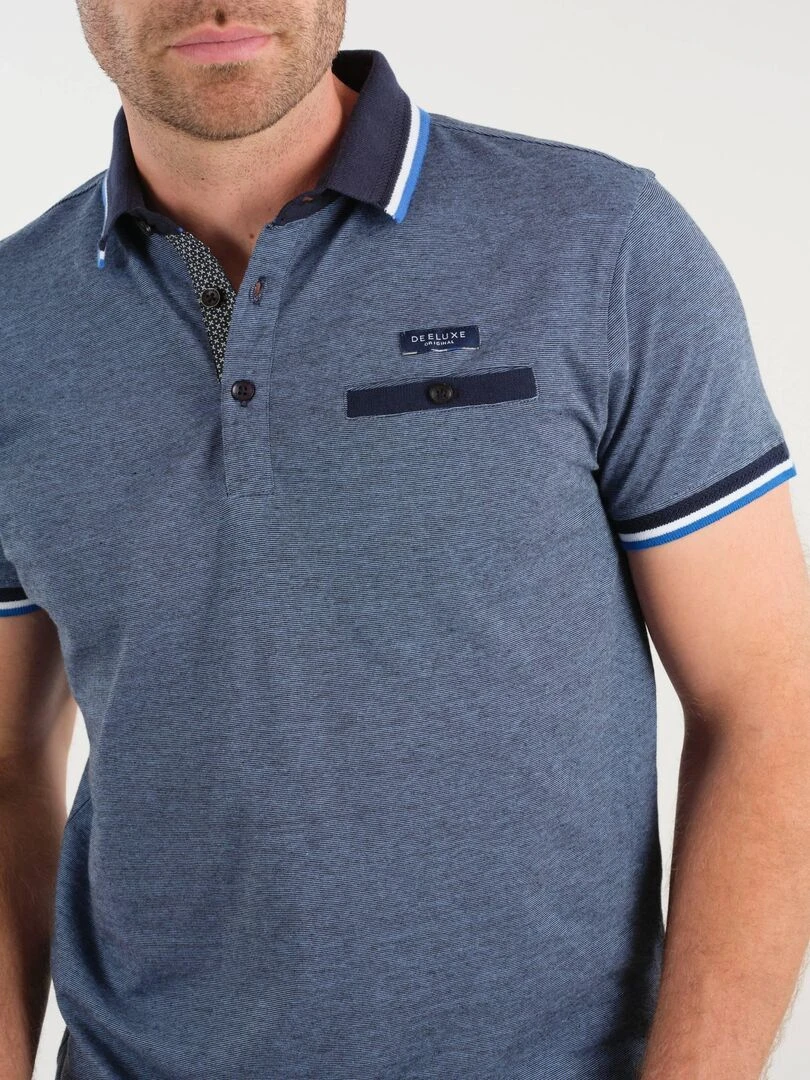 Polo en jersey pour homme 'Deeluxe'   Bleu marine