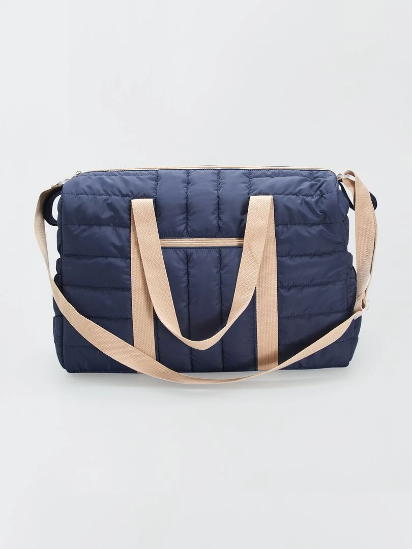 Sac à langer matelassé   Bleu