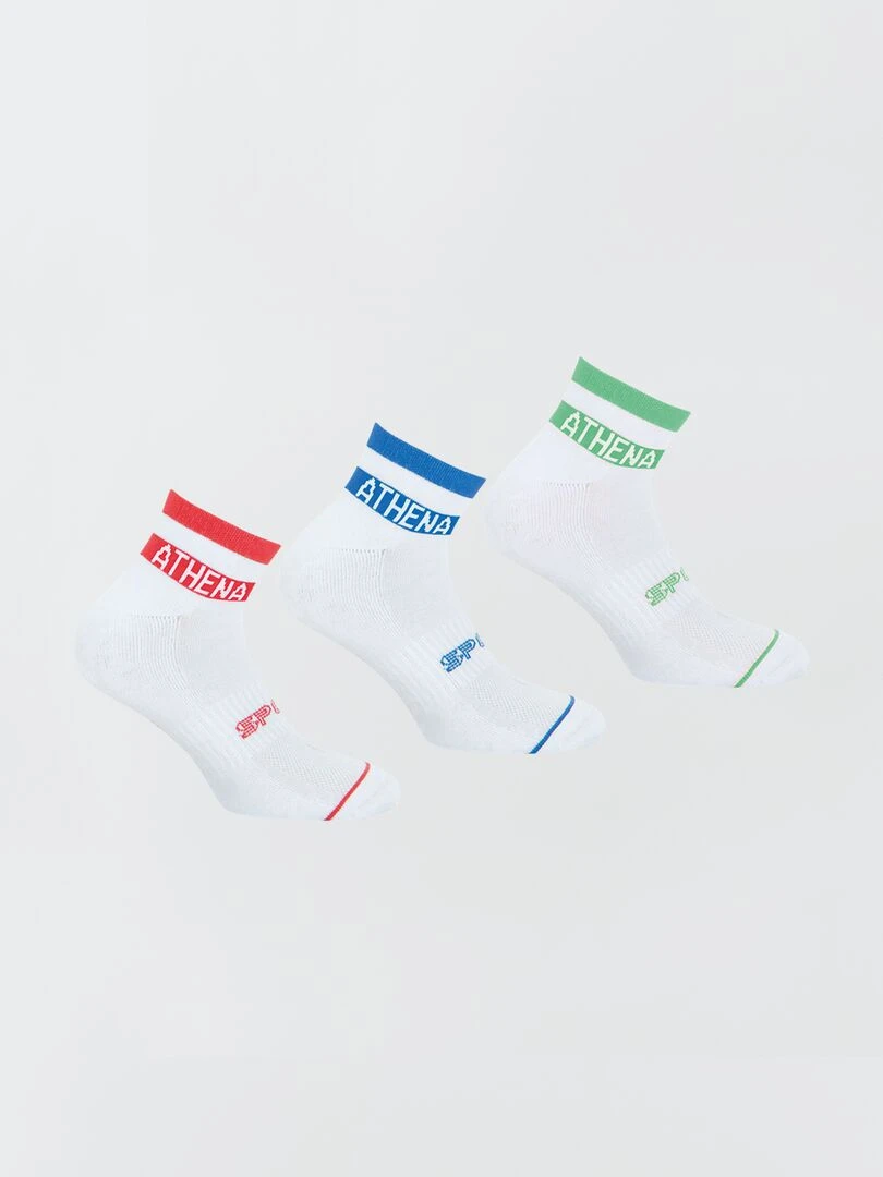 Lot de 3 paires de chaussettes 'Athena' Blanc