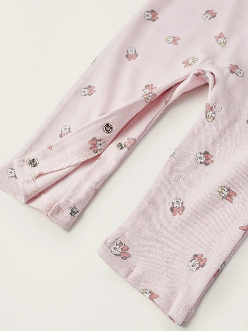 Grenouillère En Coton Pour Nouveau Née 'Minnie & Daisy'  DISNEY CLASSICS   Rose clair