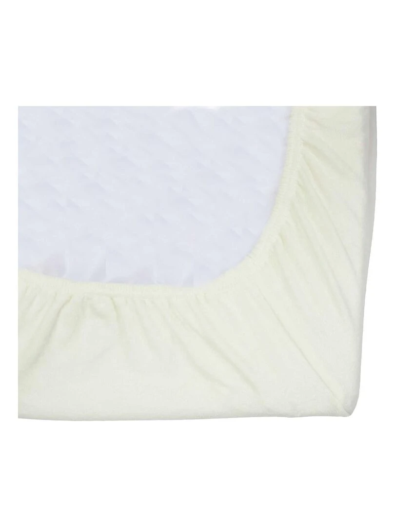 Housse de matelas à langer bébé Trois Kilos Sept   Blanc Beige