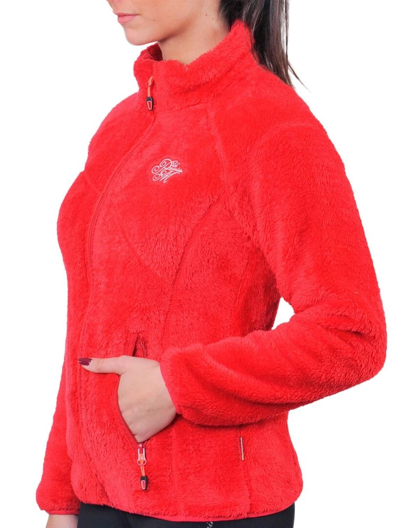Blouson polaire femme ARIANE   Rouge