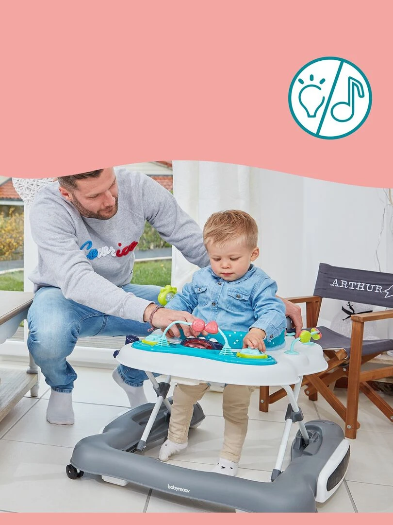 Trotteur Pousseur 5 En 1 Babymoov   Bleu