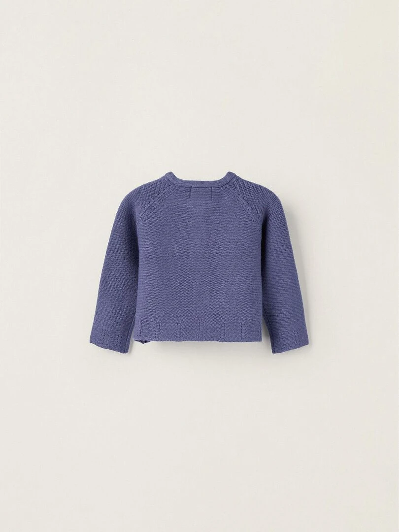 Gilet en Maille pour Nouveau Né ATLANTIC COMPANY Bleu