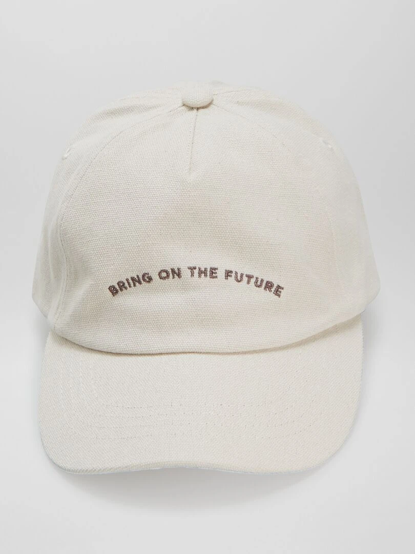 Casquette avec inscription   Beige