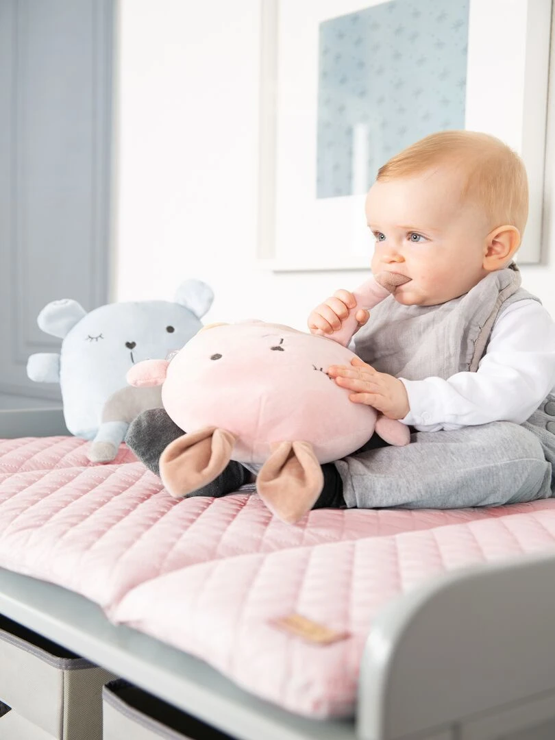 ROBA Matelas À Langer "roba Style" Avec Visage De Lapin   85x75   Rose   Rose