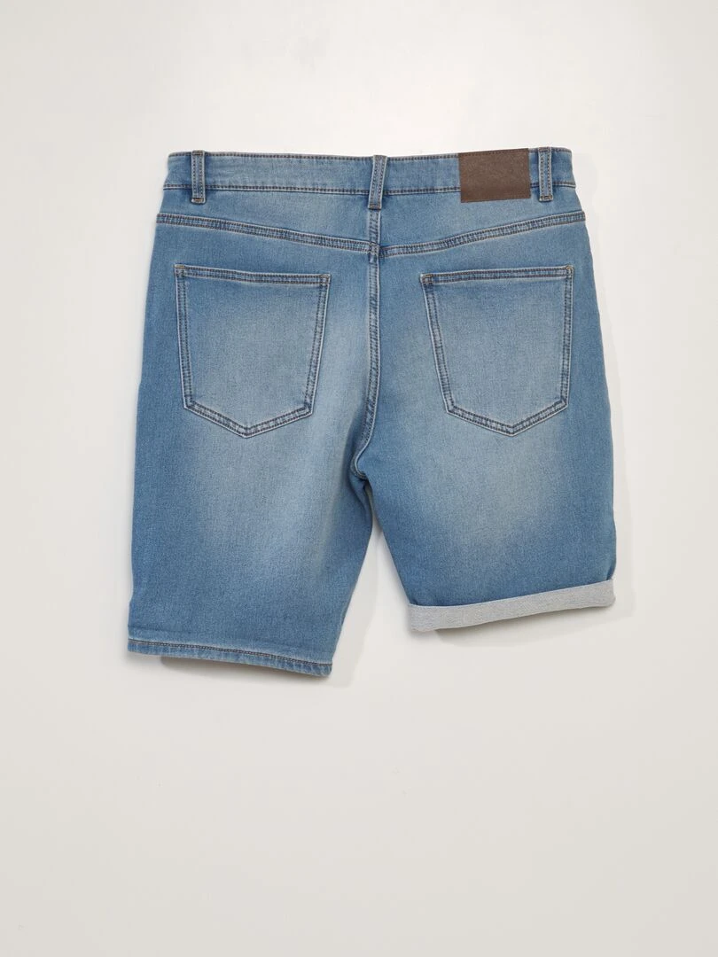 Bermuda slim en jean à 5 poches Double stone