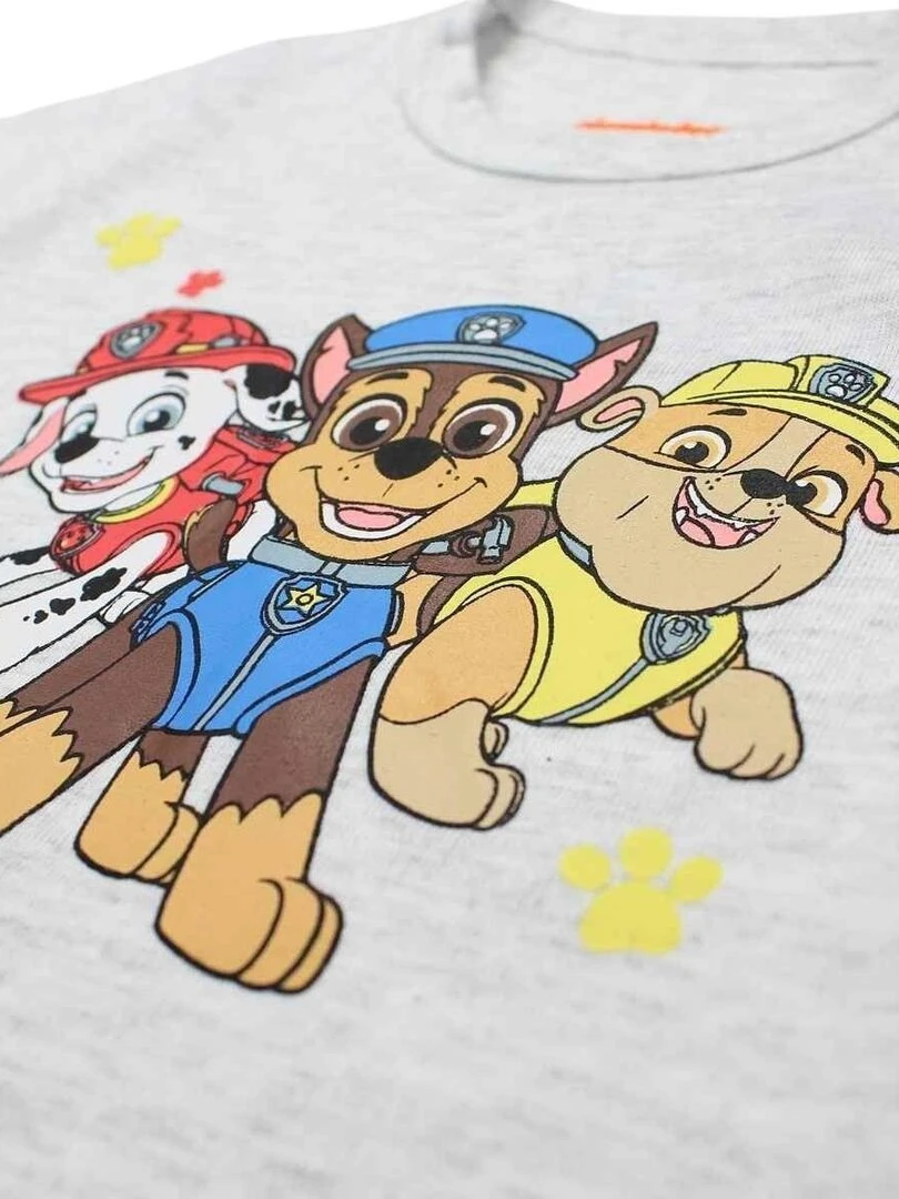 La Pat' Patrouille   Combishort bébé garçon imprimé La Pat' Patrouille en coton   Gris