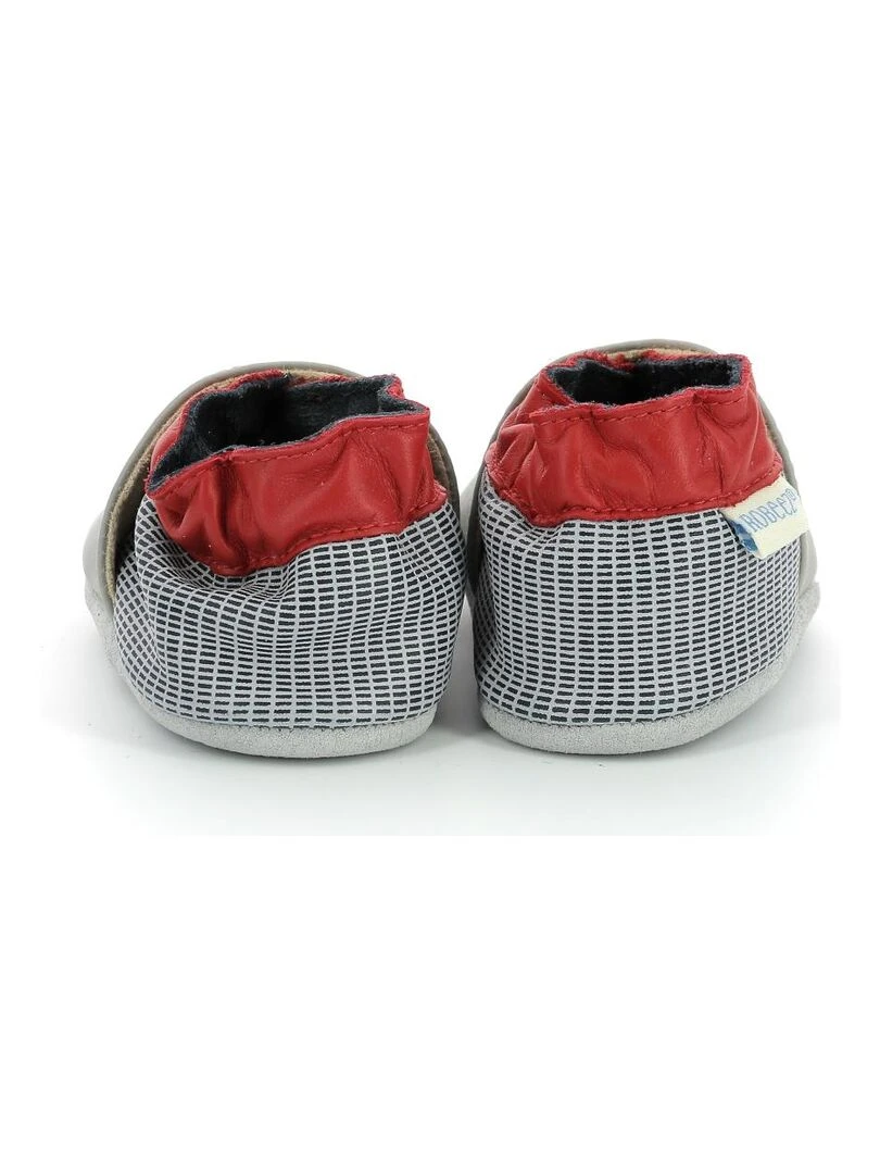 Chaussons Cuir Heroes Car   Gris