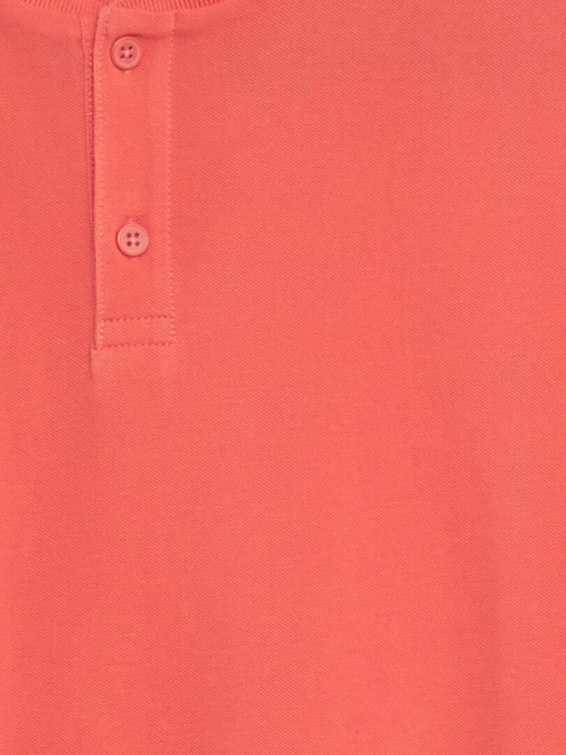 Polo en piqué de coton uni Orange foncé