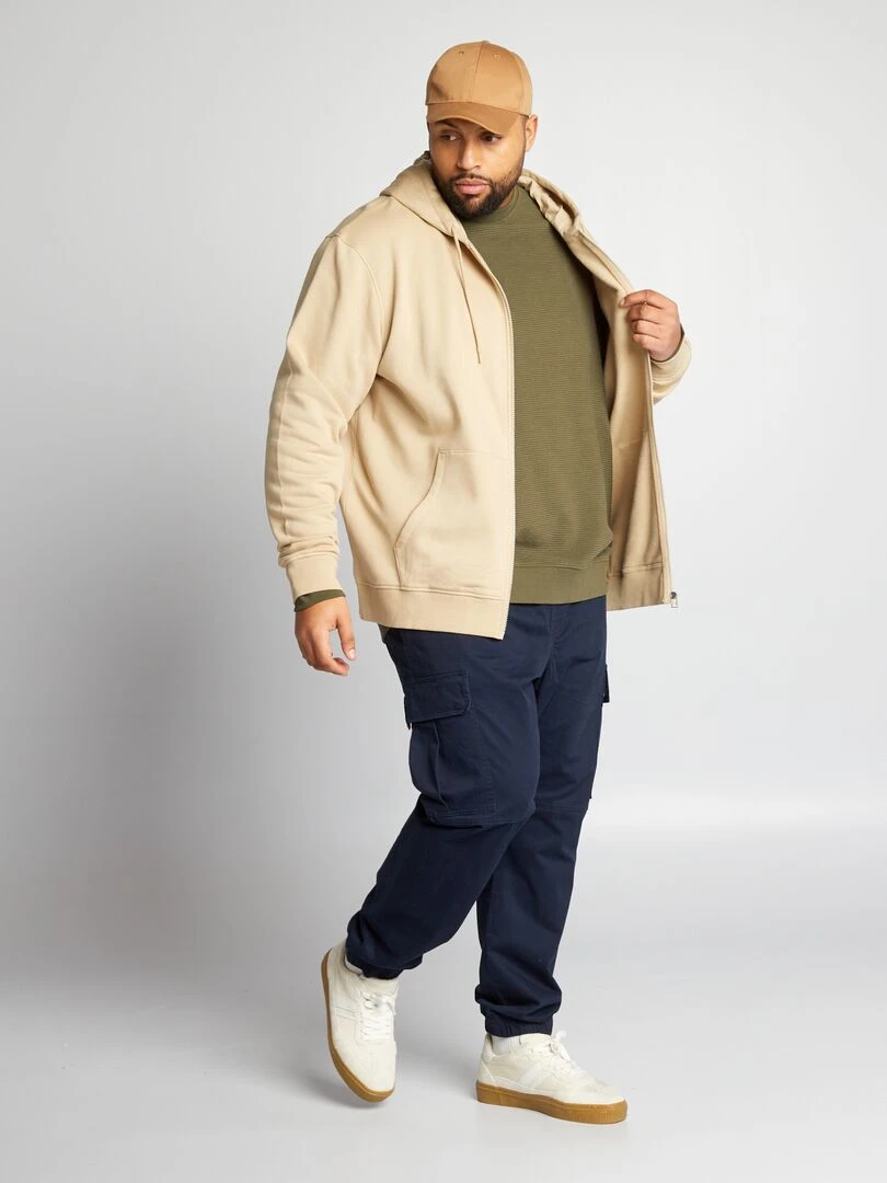 Sweat en maille ottoman Kaki