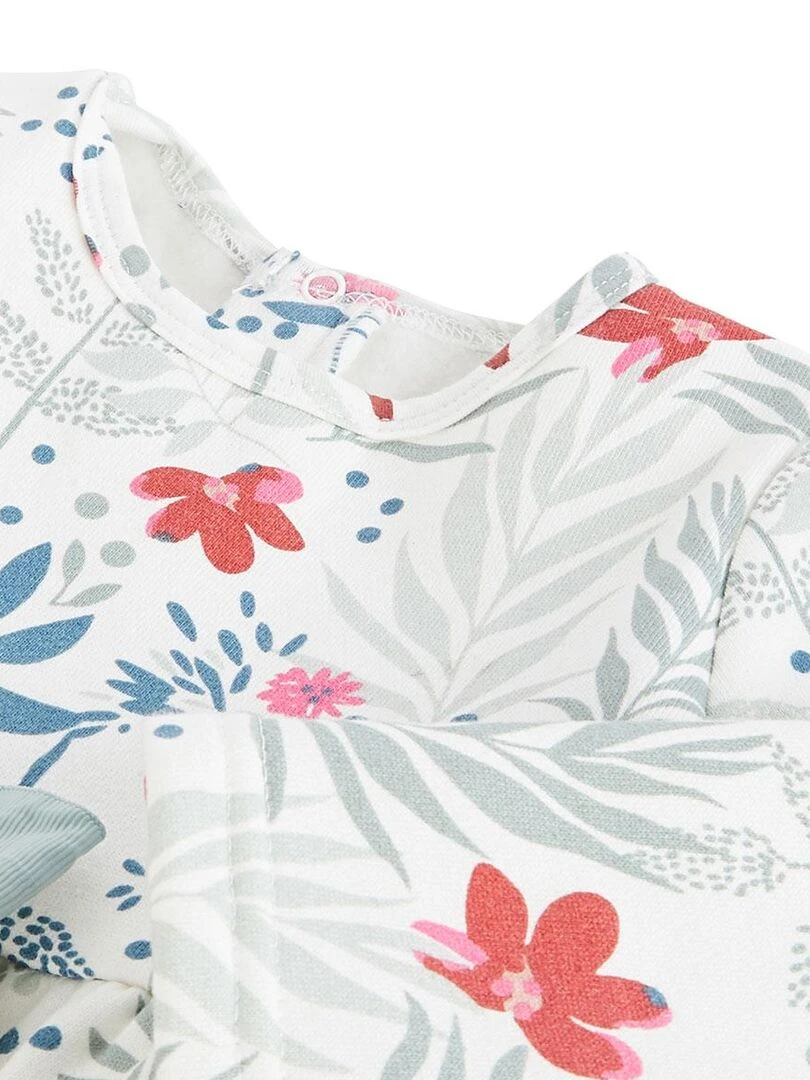 Robe en molleton bébé fille Lina   Ecru