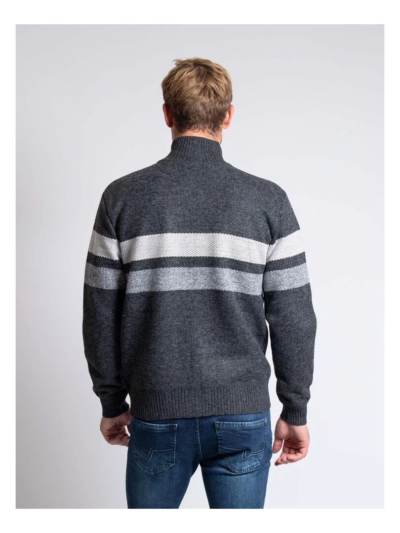 Gilet zippé col montant LODADY Gris foncé