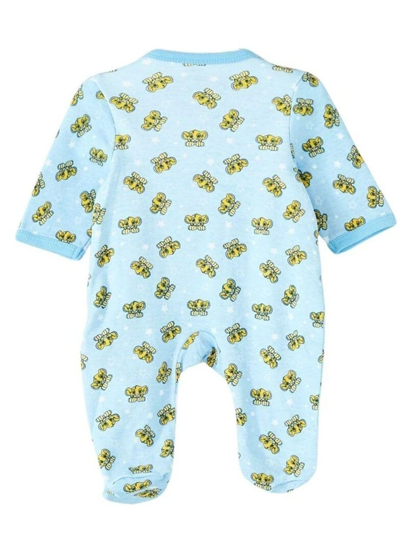 Disney Grenouillere bébé garçon imprimé Le Roi Lion en coton Bleu