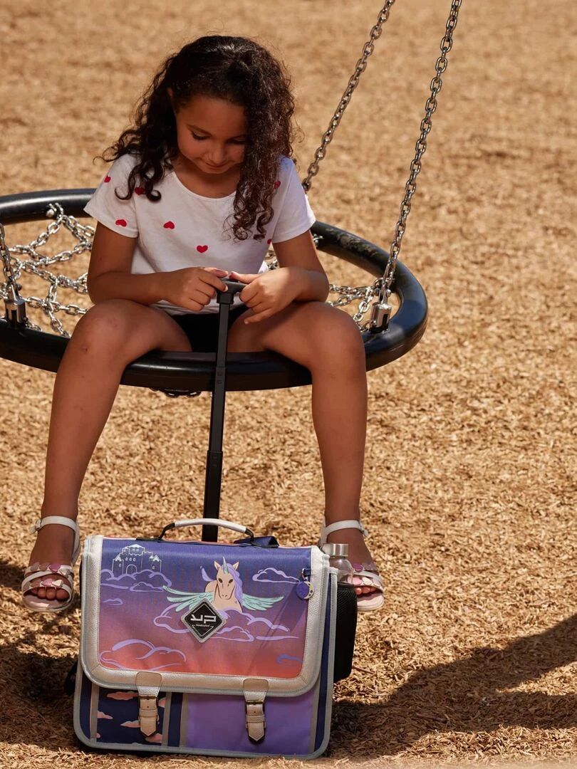 BODYPACK Cartable 41 cm roulettes recyclé Licorne évasion   Violet