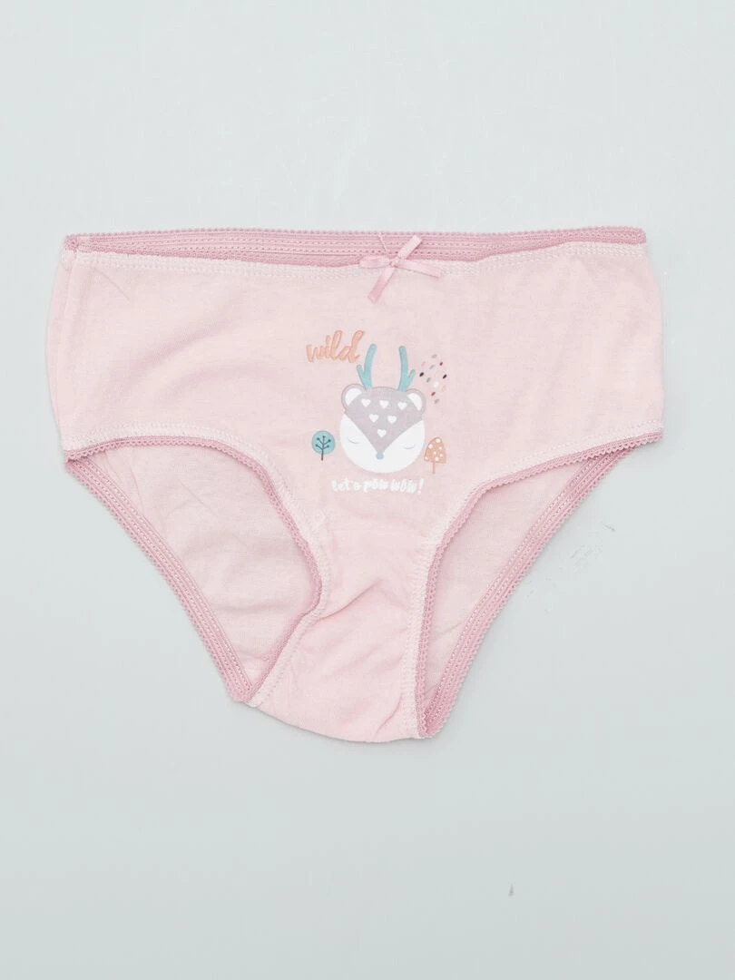 Lot de culottes en coton 5 pièces Vert