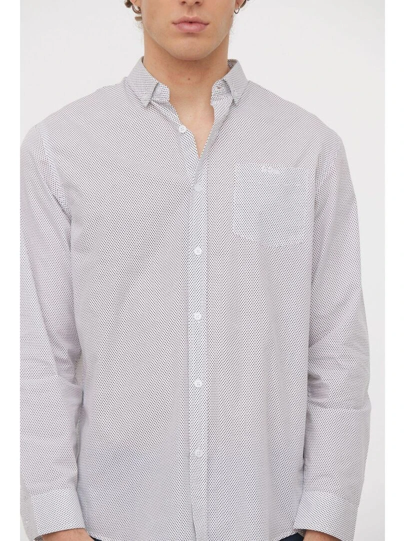 Lee Cooper   Chemise manches longues coton comfort DORIC   Blanc