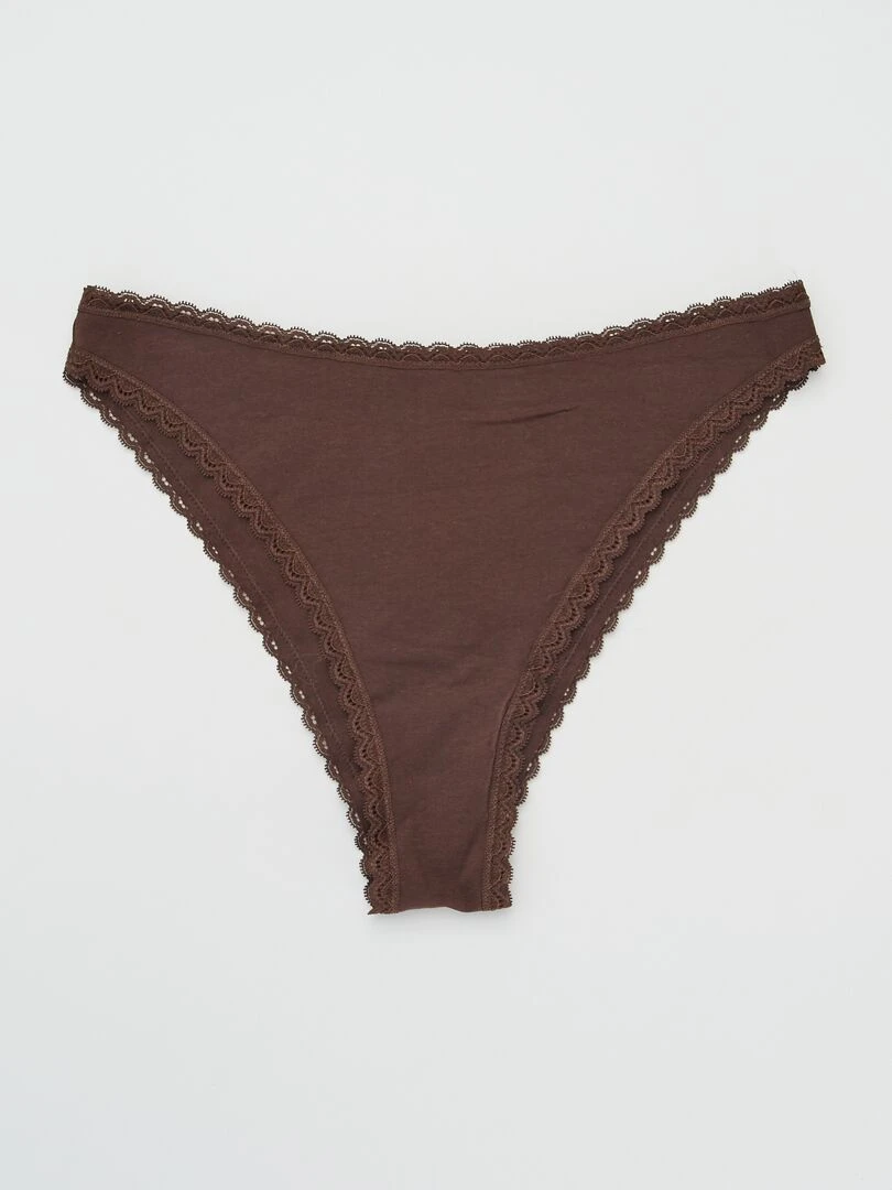 Lot de 3 tangas   chocolat