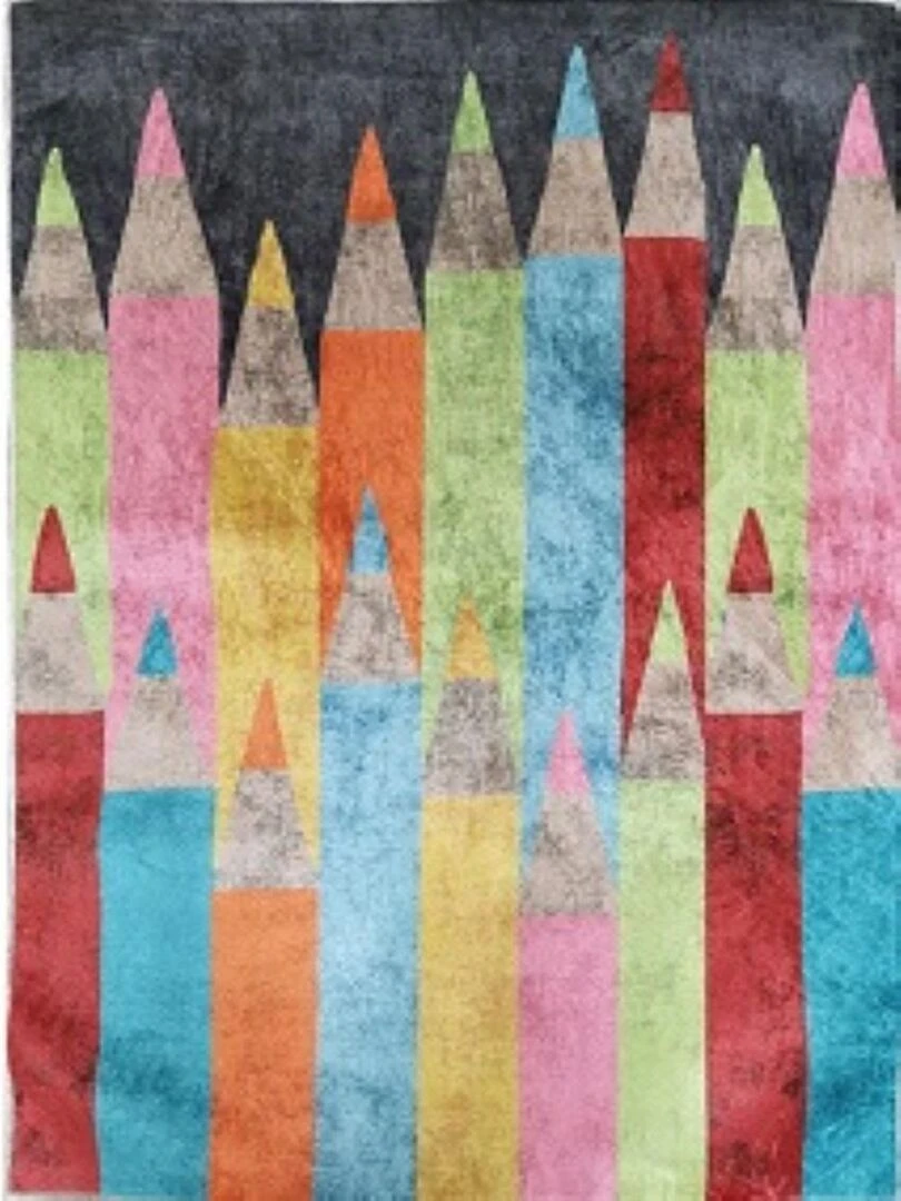 Tapis Coloré CRAYONS Multicolore