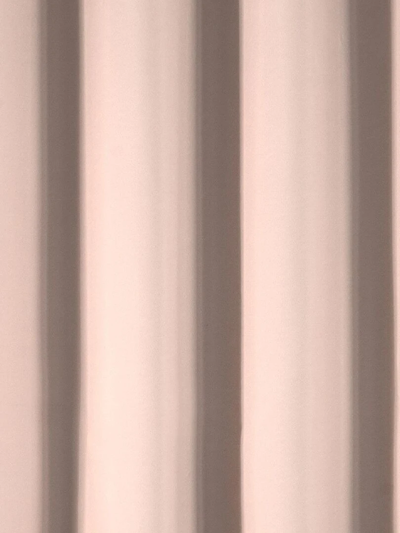 Rideau déco uni occultant et thermique   Rose clair