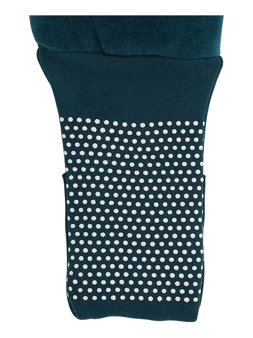 Turbulette d'hiver en velours avec pieds retroussables et manches amovibles Borneo   Bleu