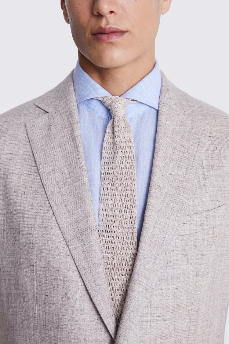 Tailored Fit White Matte Linen Jacket   Buy Online at Moss
