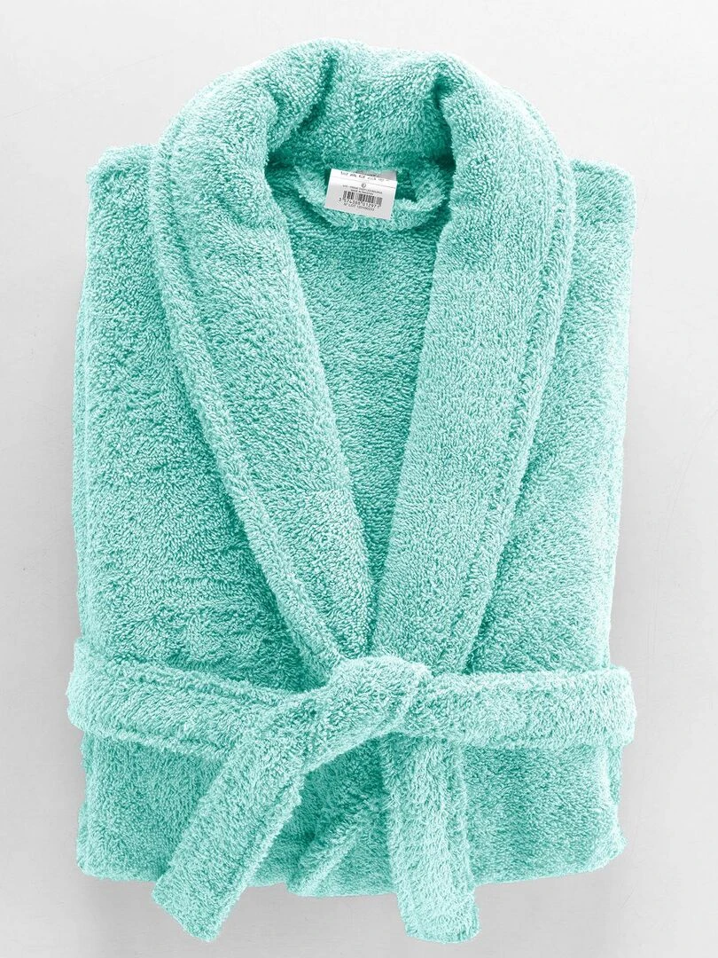 Peignoir Col Chale Collection Tendre bain Vert d'eau