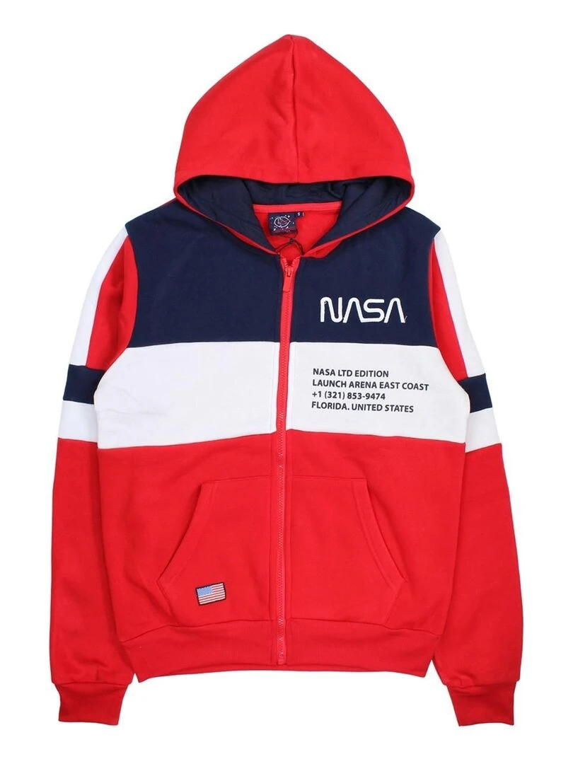 Nasa Veste homme imprimé logo Rouge