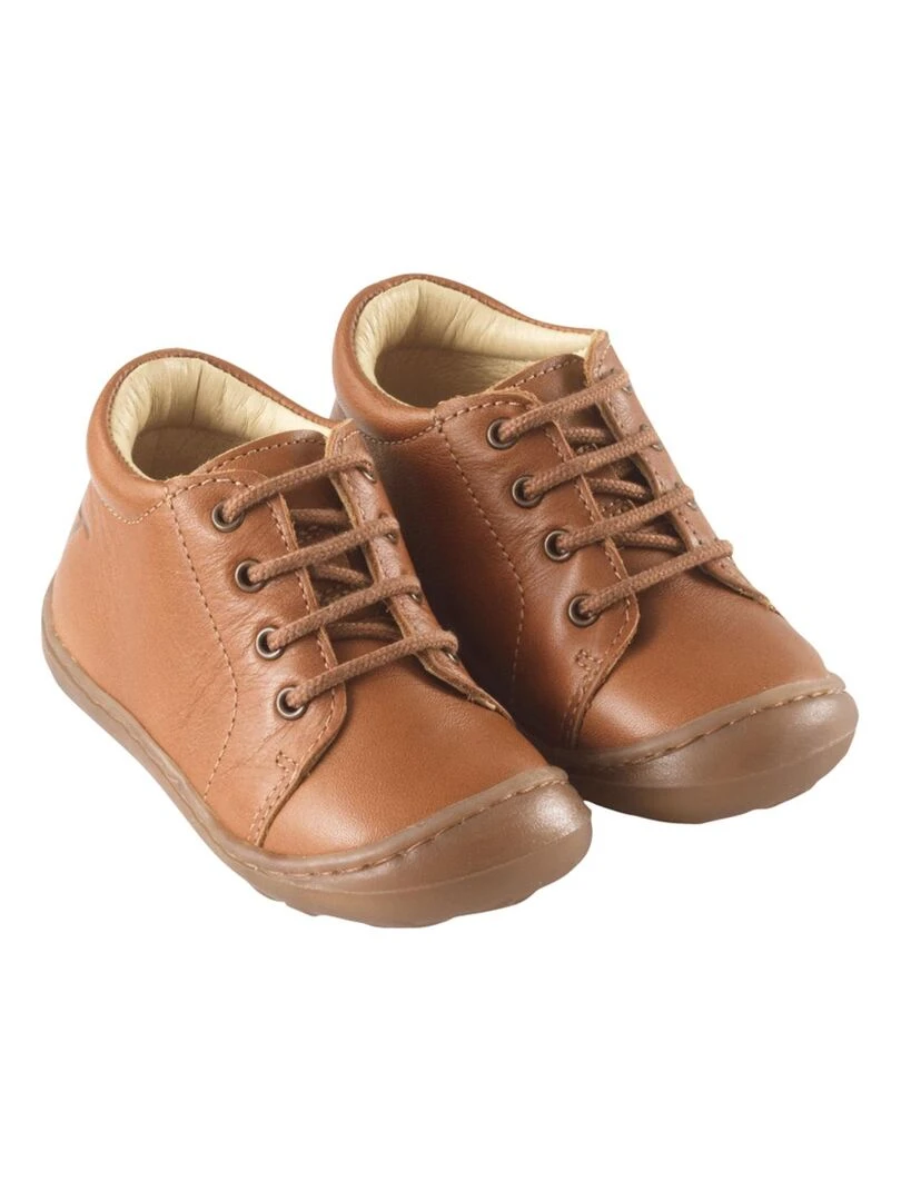 Chaussures premiers pas cuir Primmy cognac Marron