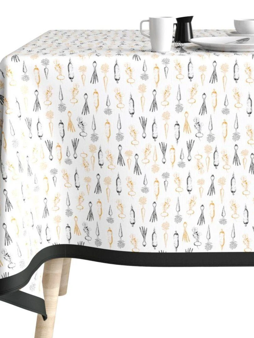 Nappe Polyester à motifs Healthy   Gris