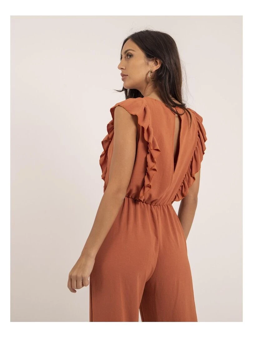 Combi pantalon fluide ELVIRA   Rouge brique