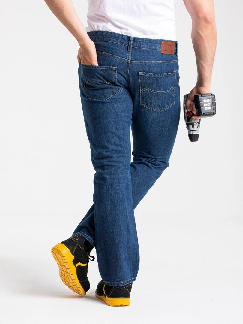 Jeans de travail coton coupe confort stone WORK5 'Rica Lewis'   Bleu