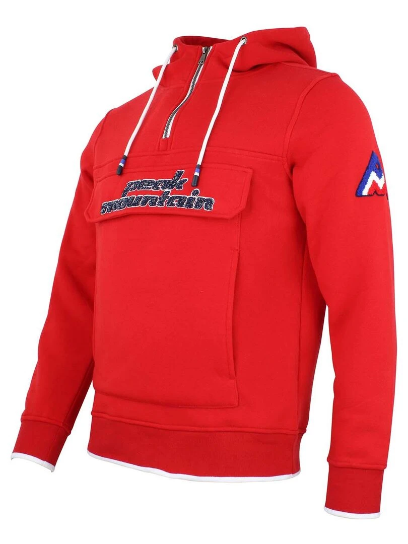 Sweat à capuche homme CEFLOW   PEAK MOUNTAIN   Rouge