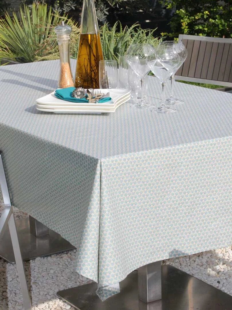 Nappe imprimée et enduite Vert clair