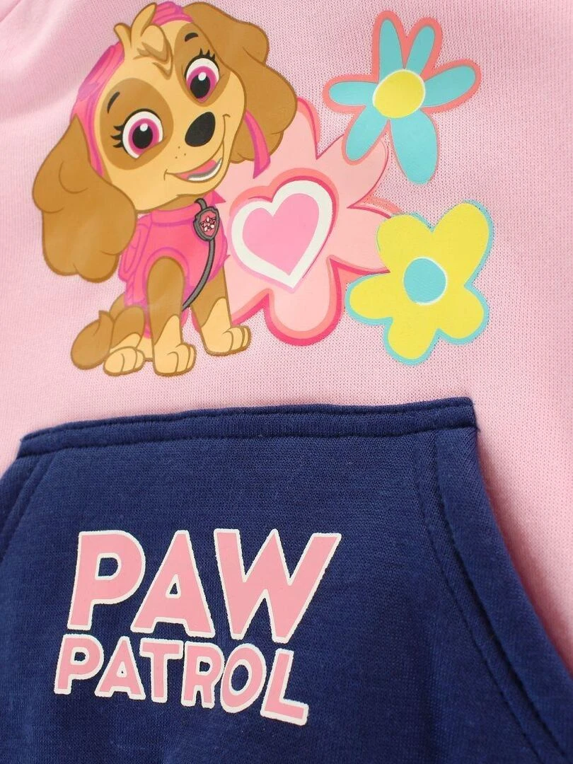 La Pat' Patrouille   Sweat fille imprimé La Pat' Patrouille   Rose